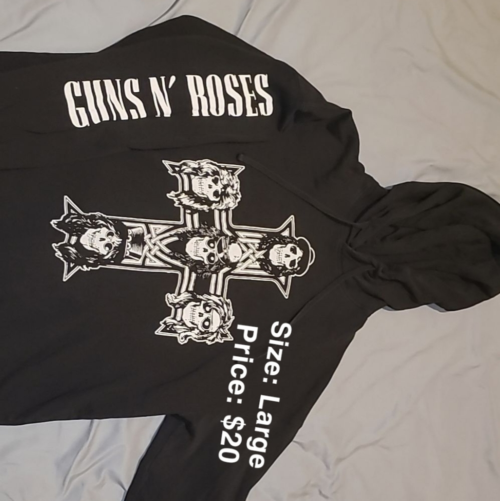 Forever 21 Black Guns N' Roses Hoodie
